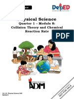 Physical Science: Quarter 1 - Module 8: Collision Theory and Chemical Reaction Rate