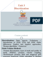 Unit 3 Discritization: Dr. Naveen G Patil Ajeekya Dy Patil Univrsity School of Engineering