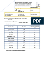 Orden Maestra de Fabricacion Trimetoprima y Sulfametoxazol