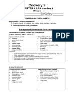 COOKERY 9 Quarter 4 LAS Number 4