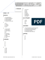 Cumulative Test Answer Key A