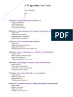 Ielts Speaking Cue Cards