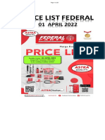 Price List FEDERAL DIVISION - 01 APRIL 2022