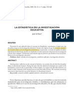 La Estadistica en La Investigacion Educativa