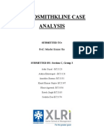 Glaxosmithkline Case Analysis: Submitted To: Prof. Jatinder Kumar Jha