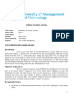 Aviation Business Course Outline