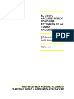 El Gesto Arquitectonico Como Una Extension de La Teoria de La Arq