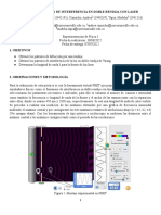 Fenómeno de Interferencia en Doble Rendija Con Láser