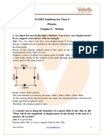 NCERT Solutions For Class 9 Physics Chapter 8 - Motion