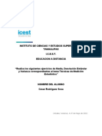 Realiza Los Siguientes Ejercicios de Media, Desviación Estándar y Varianza Correspondientes Al Tema Técnicas de Medición Estadística