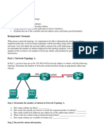 Objectives: Step 1: Determine The Number of Subnets in Network Topology A