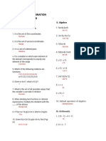 Entrance Examination Reviewer