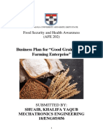 Business Plan For "Good Grain Wheat Farming Enterprise": Food Security and Health Awareness (AFE 202)