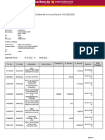 Account Statement For Account Number 1161250032045: Branch Details