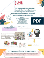 Dentifica Problema de Investigación, - Concepción de La Idea A Investigar, Áreas y - Líneas de Investigación en Enfermería, - Planteamiento Del Problema, Objetivos, - Justificación de La Investigación