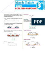 Movimiento Rectilineo Uniforme para Tercer Grado de Secundaria