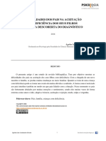 DIFICULDADES DOS PAIS NA ACEITAÇÃO DA DEFICIÊNCIA DOS SEUS FILHOS FRENTE A DESCOBERTA DO DIAGNÓSTICO - Ágatha de Oliveira