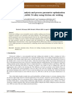 An Experimental Analysis and Process Parameter Optimization On AA7075 T6-AA6061 T6 Alloy Using Friction Stir Welding