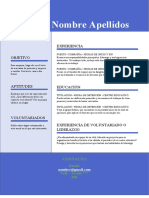 Nueva Plantilla Curriculum Vitae Azul Pie