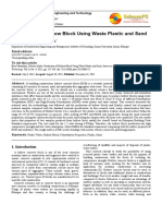 Production of Hollow Block Using Waste Plastic and Sand