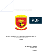 ANDUALEM DEMISSIE DEGU The Effect of Working Capital Management On The Profitability of Manufacturing Companies in Ethiopia