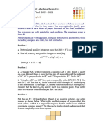 The Niels Henrik Abel Mathematics Competition: Final 2021-2022