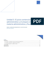 Unidad 3. El Juicio Contencioso Administrativo y El Amparo en Materia Administrativa y Fiscal