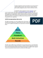 QMS Documentation Hierarchy: ISO 9001 List of Mandatory Documents For ISO 9001