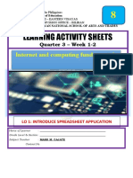 Learning Activity Sheets: Internet and Computing Fundamentals