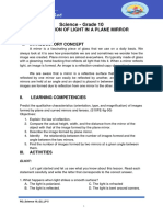 Science - Grade 10: Reflection of Light in A Plane Mirror