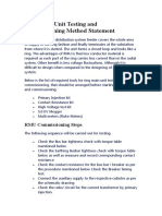 Ring Main Unit Testing and Commissioning Method Statement