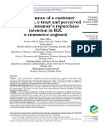 The Influence of E-Customer Satisfaction, E-Trust and Perceived Value On Consumer 'S Repurchase Intention in B2C E-Commerce Segment