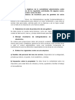 1.3 Explique Cuáles Objetivos de La Contabilidad Administrativa Están Incluidos en Cada Una de Las Siguientes Actividades. en Algunos Casos, Pueden Estar Involucrados Varios de Ellos