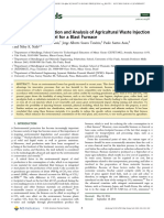 Experimental Simulation and Analysis of Agricultural Waste Injection As An Alternative Fuel For A Blast Furnace