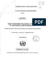 WMO Training For Monsoon Meteorology