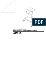 Adjustable Instrument Table: Instruction Manual