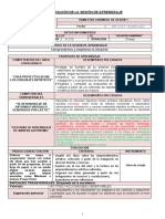 Planificación de La Sesión de Aprendizaje 2022