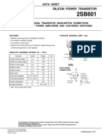 B601 - PNP Transistor, - 100V, 5A, - 7v Base