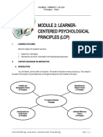 Module 2: Learner-Centered Psychological Principles (LCP) : Polangui Community College