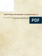 DND World Homebrew Compendium