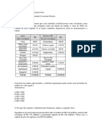 Lista de Exercício - Capital de Giro