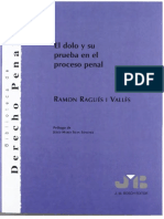 El Dolo y Su Prueba en El Proceso Penal (Ramon Ragués I Vallès)