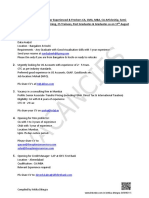 Gist of Vacancies As On 17th Aug 2022