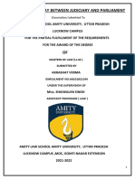 A Study of Interplay Between Judiciary and Parliament