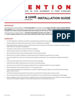 Attention: U140E, U140F & U241E Installation Guide