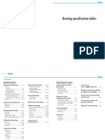 Bearing Specs Table