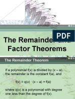 The Remainder and Factor Theorems