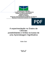 O Ensino de Ciências e A Experimentação