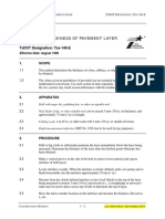 Measuring Thickness of Pavement Layer: Test Procedure For