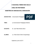 Comunicación Pedagógica Efectiva - Ensayo